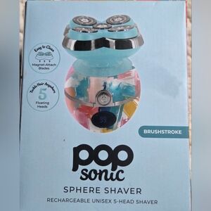 Pop Sonic Brushstroke Sphere 5 Head Rechargeable Shaver New In Box